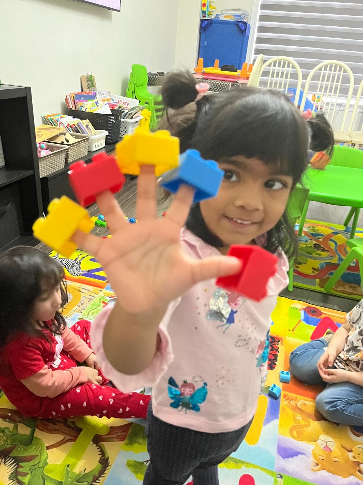 Blocks on all 5 fingers
